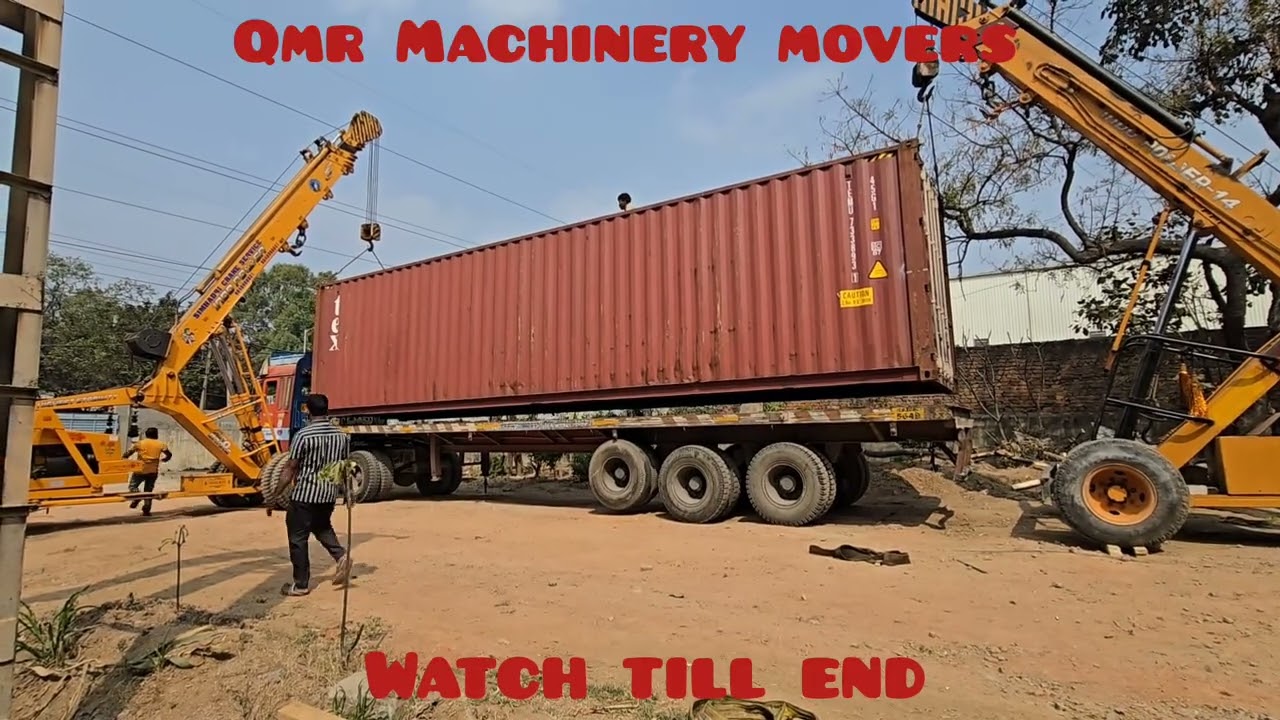 How to unload machinery parts from container  #video #machine #viral 