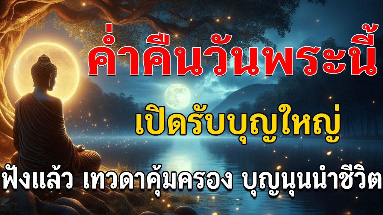 !! ฟังธรรมะวันพระ เปิดรับโชคดี บุญหนุนนำ หลับลึกด้วยธรรมะ เทวดาคุ้มครอง บุญนำทางชีวิต