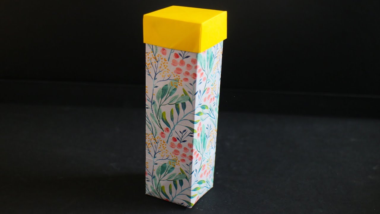 Origami Schachtel selber basteln mit Papier für Geschenk an Geburtstag, Weihnachten & Hochzeit W+