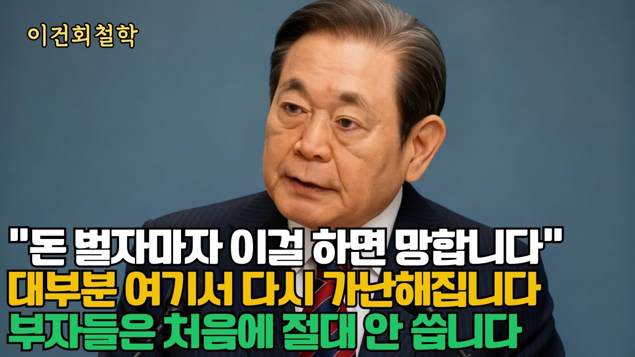 【이건희 어록】 돈 생기면 바로 “이 소비” 하는 사람, 3년 안에 다시 가난해집니다