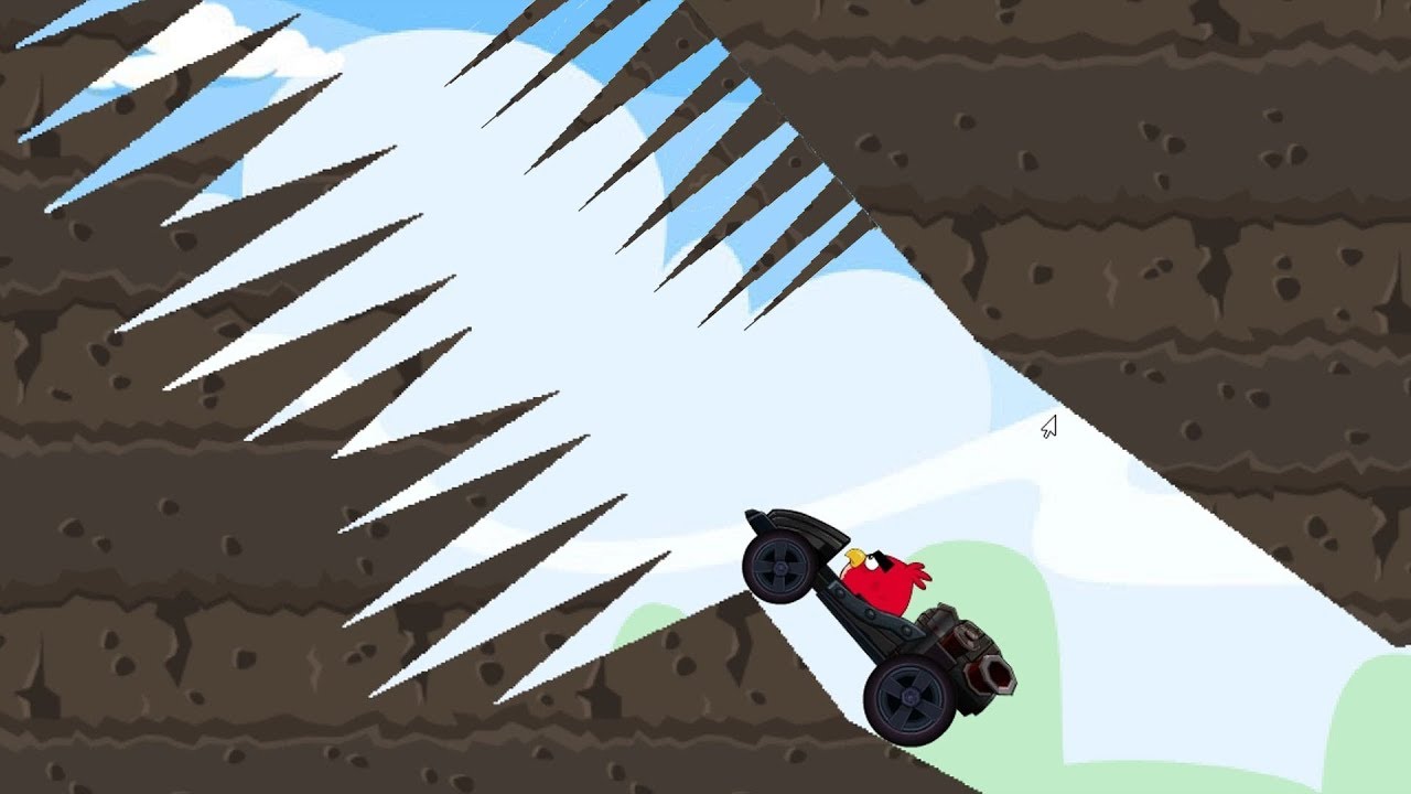 Angry Birds Cross Country - RACING GRAND PRIX THROUGH EVERY SPIKE! BLACK CAR!