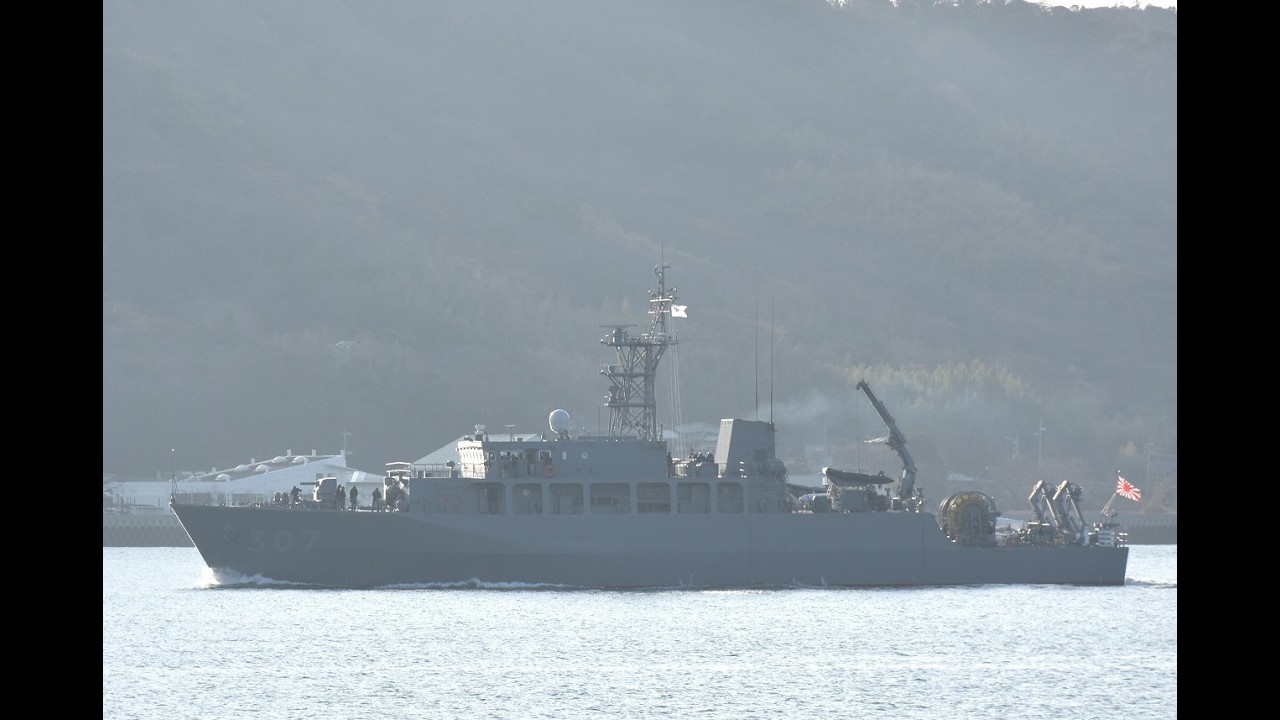 掃海艦「のうみ」因島を出港して試運転へ　令和8年3月9日