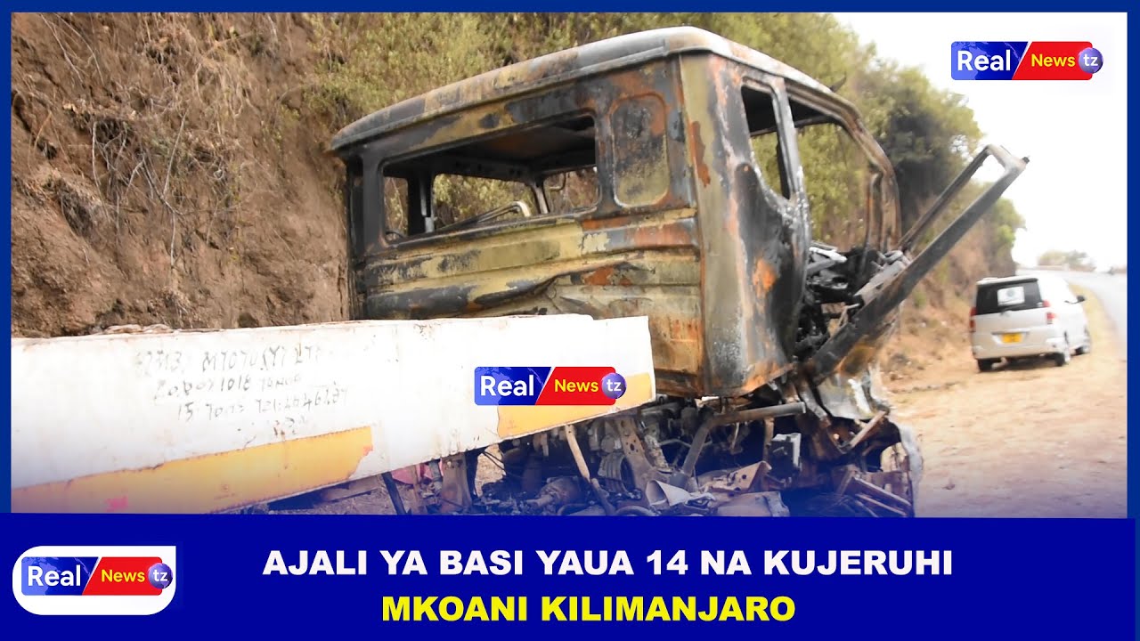 BASI LA ABIRIA AINA YA COASTER LAGONGANA USO KWA USO NA LORI  14 WAFARIKI DUNIA KILIMANJARO