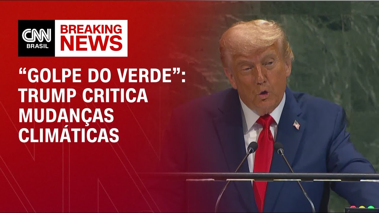 Na ONU, Trump questiona mudanças climáticas e diz que humanidade caiu em “golpe do verde” | LIVE CNN