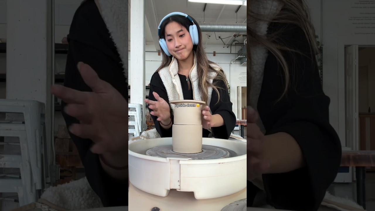 Day 3 of FUNCTIONAL POTTERY!! 🧈 a French butter bell?! #pottery #ceramics #butter #functional