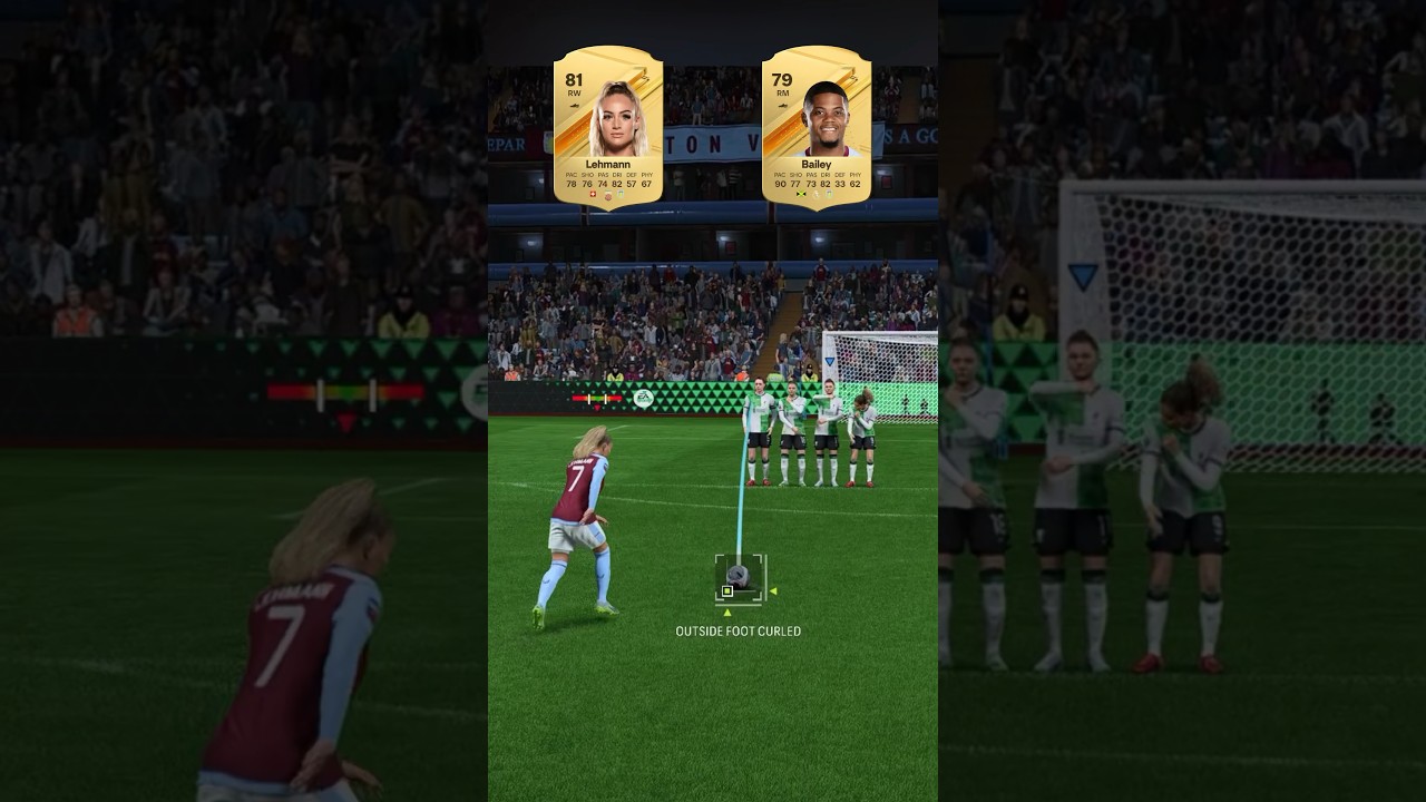 Aston Villa Women&rsquo;s vs Men&rsquo;s FK Challenge in FC 24 #shorts