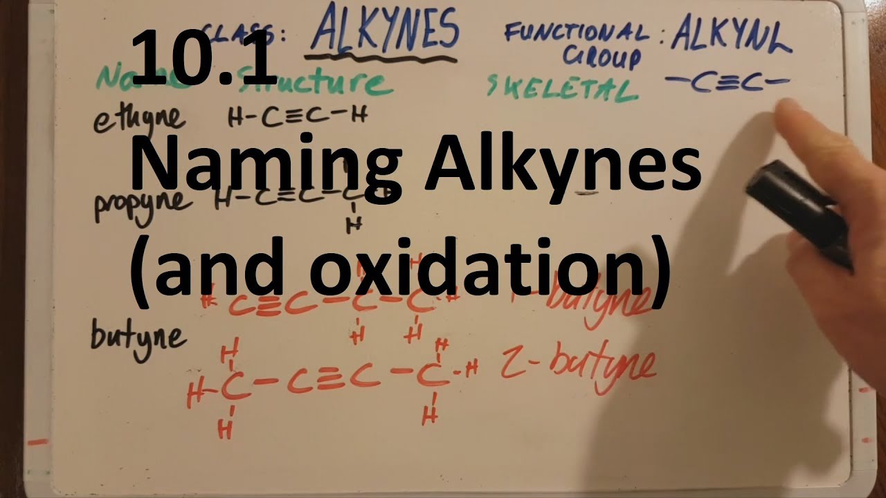 10.1 Naming Alkynes  (and oxidation) [SL IB Chemistry]
