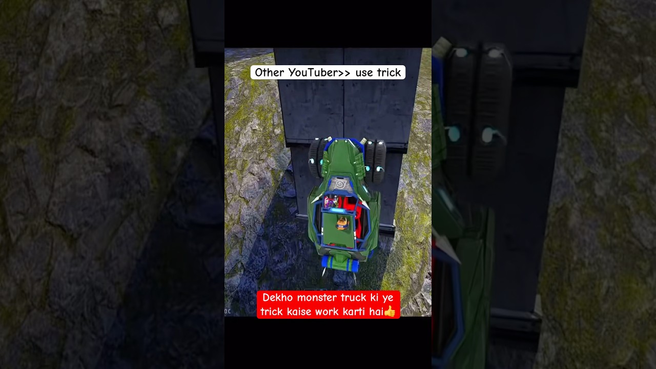 Free fire me monster truck ko tower me kaise chadate hai full trick 👆🏻 #rajputgaming055