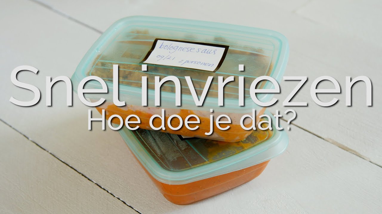 Hoe vries je maaltijden in?  PuurGezond