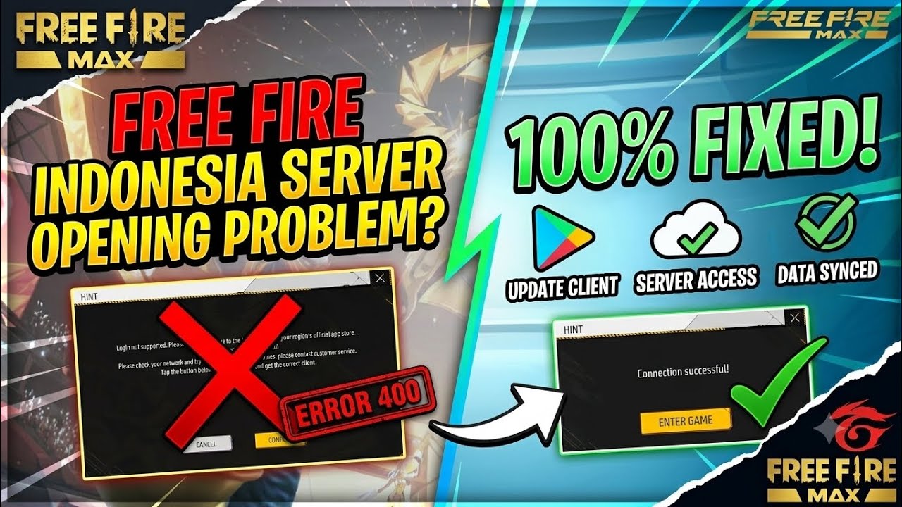 Ff Indonesia Server Not Opening Problem after Update 🤔