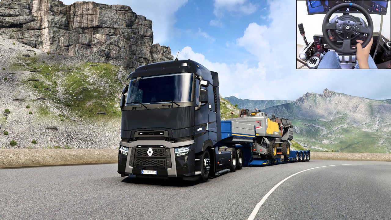 Heavy haulage through the Austrian mountains - Euro Truck Simulator 2 | Thrustmaster T300RS