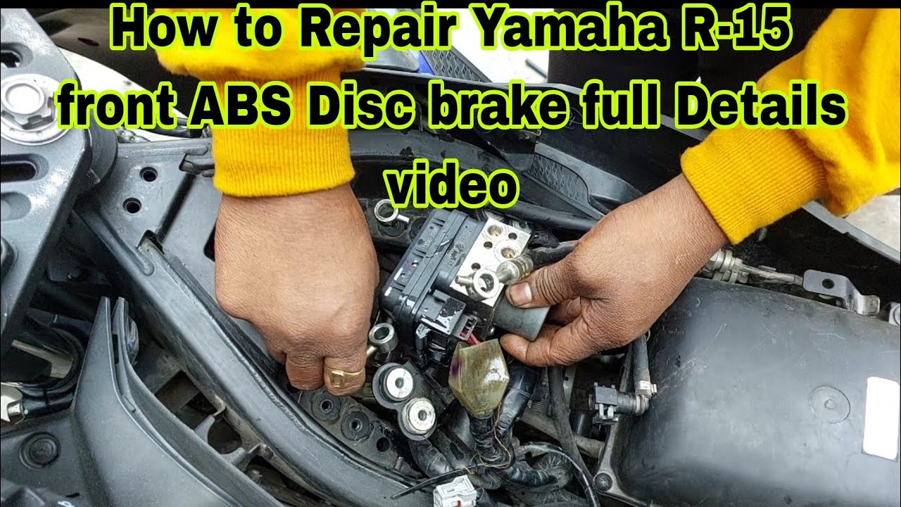 How to Repair Yamaha R-15 front ABS Disc brake ?  full details video ||