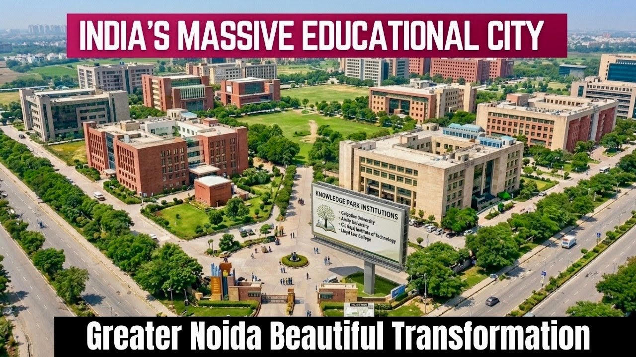 India&rsquo;s MASSIVE & Beautiful Education City 😱 Greater Noida Knowledge Parks & India Expo Plaza Mall