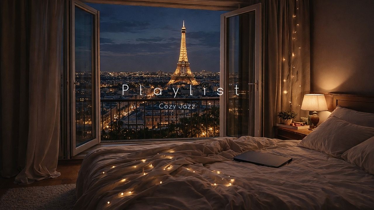 Playlist 🎧 Нежный джаз, вдохновлённый ночным Парижем ☕ Cozy Jazz Playlist