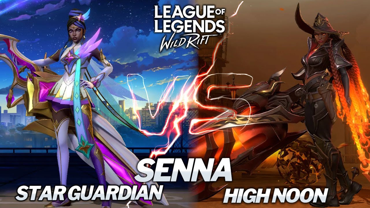 Starguardian Senna VS Hign Noon Senna ( Skins Comparison ) Wild Rift