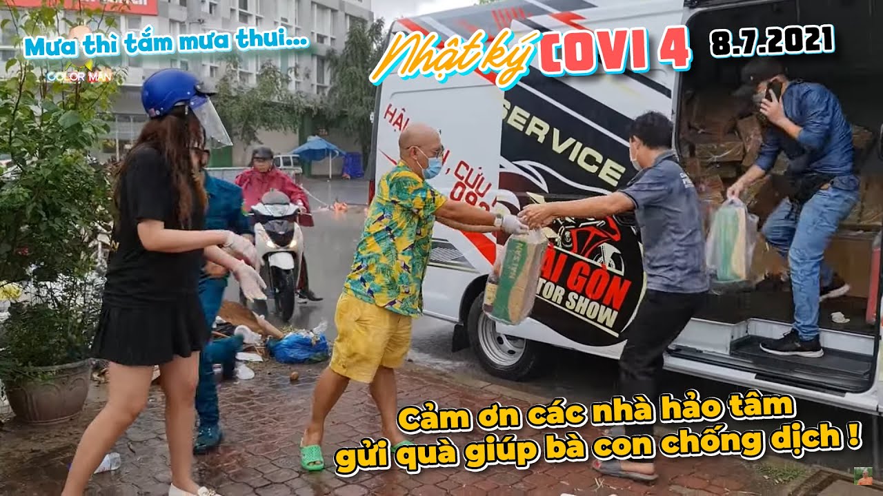 Thầy tr&ograve; Color Man chạy đua với thời gian để kịp trao hơn 300 phần qu&agrave; đến b&agrave; con v&ugrave;ng d.ị.c.h !