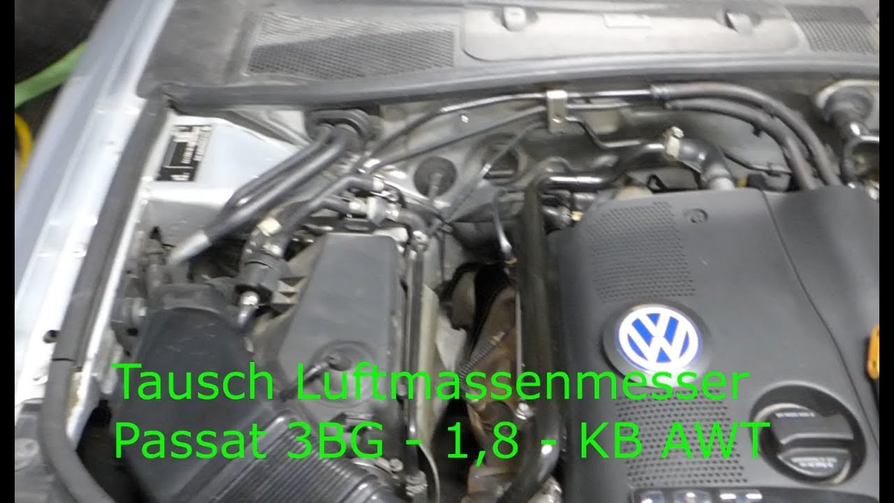 VW Passat 3BG 1,8T AWT | Tausch Luftmassenmesser LMM | air-mass sensor change | P1128 engine error