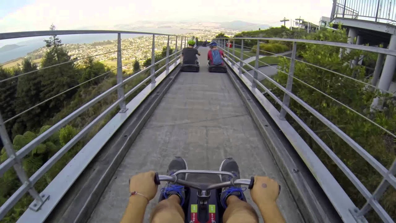Rotorua Luge: Crashes, Jumps and Slow Motion