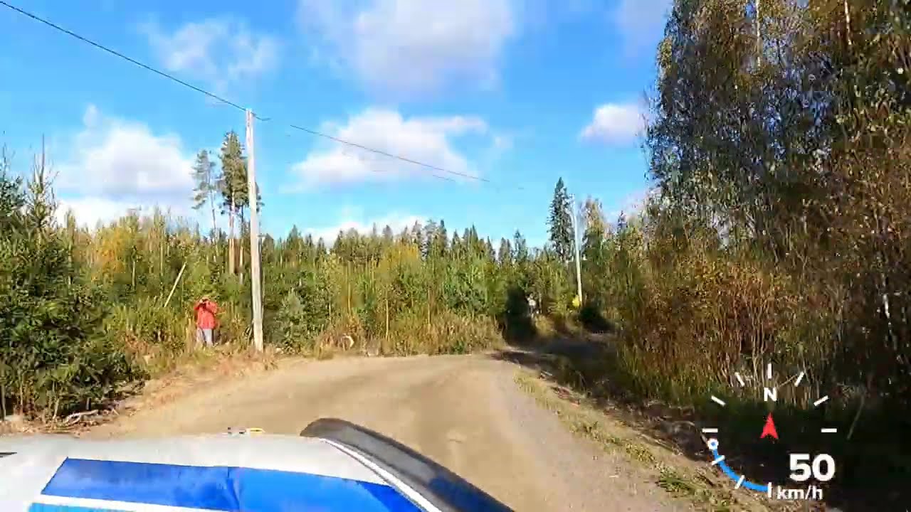 Kyläseppäralli 24 EK 2 Parkkolan pienen tien osuus maalipää Martti Virolainen in car Ascona 400