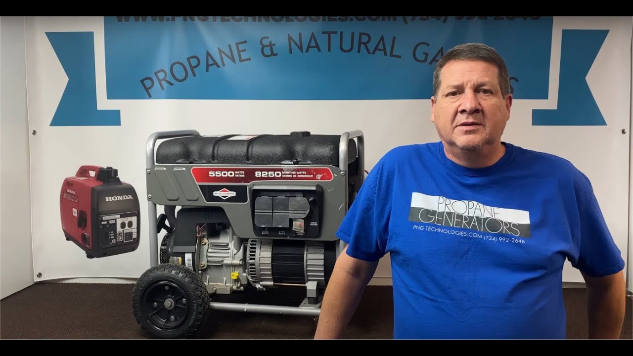 Briggs & Stratton 5500 -  Conversion video from gas to Propane & Natural Gas