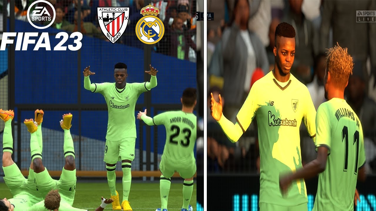 مباراة دسمة بالأهداف 🥛 حامية الوطيس بين اتلتيك بيلباو و ريال مدريد 🔥 - FIFA LEGENDARY DIFFICULTY 