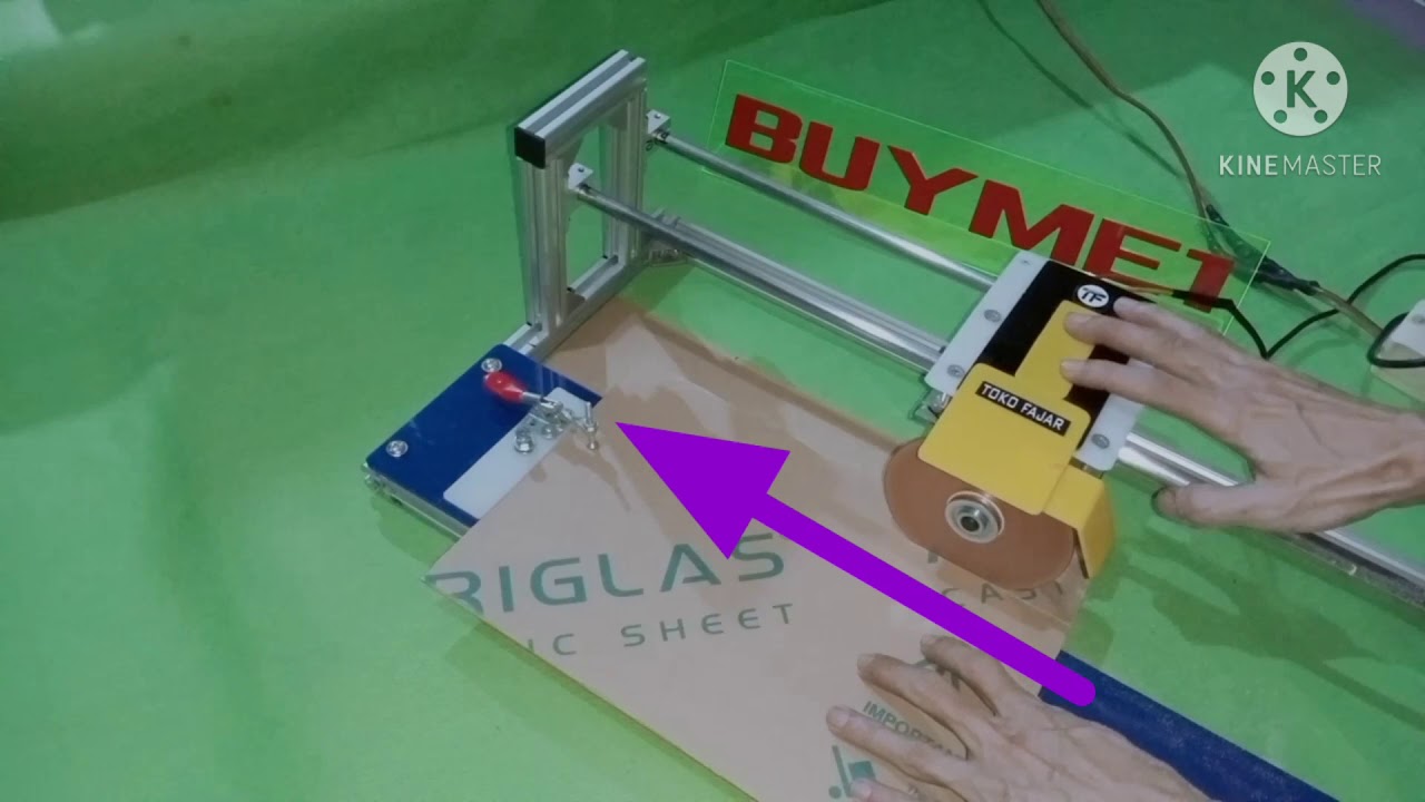 Alat Potong Akrilik Mika Tebal Manual dan Motorized Upgrade 3 Panjang 50 Cm Cutter Akrilik Acrylic
