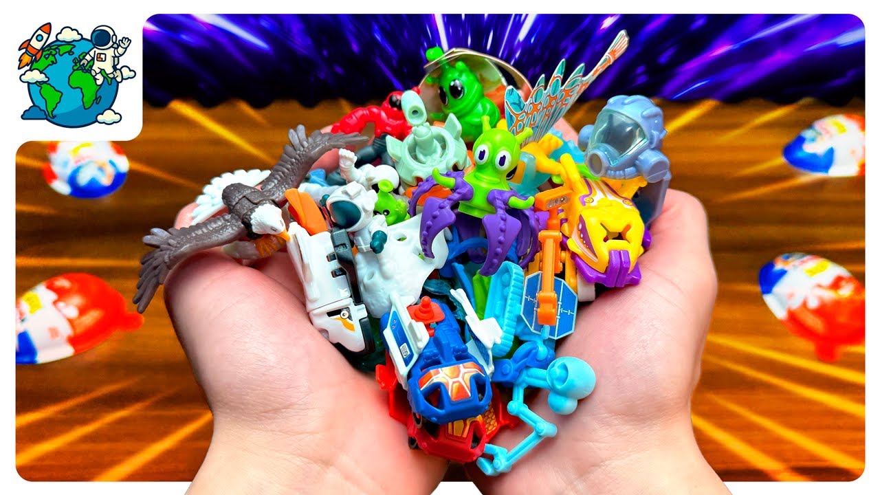 MOSTRANDO MINHA COLEÇÃO COMPLETA KINDER OVO SURPRESAS DO ESPAÇO!