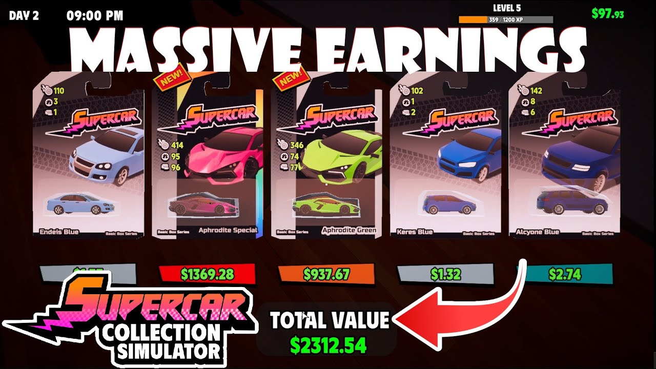 Supercar Collection Simulator only selling single cars