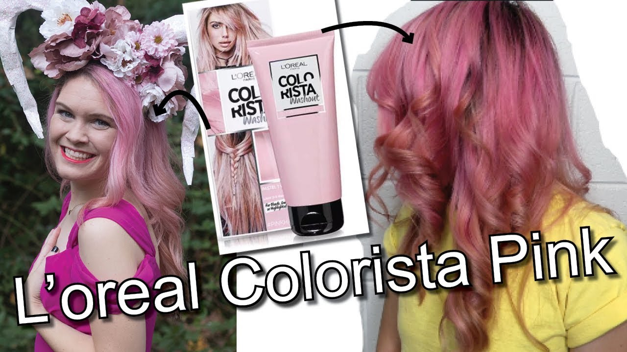 L'oreal Colorista Pink Hair Dying Tutorial and Review 