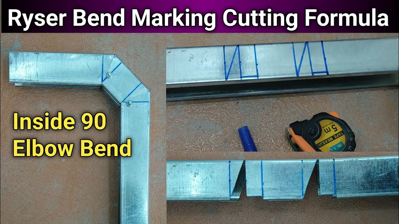 Trunking 90 Degree Bend With Formula | How To Make Trunking 90 Degree Bend | Internel 90 Degree Bend