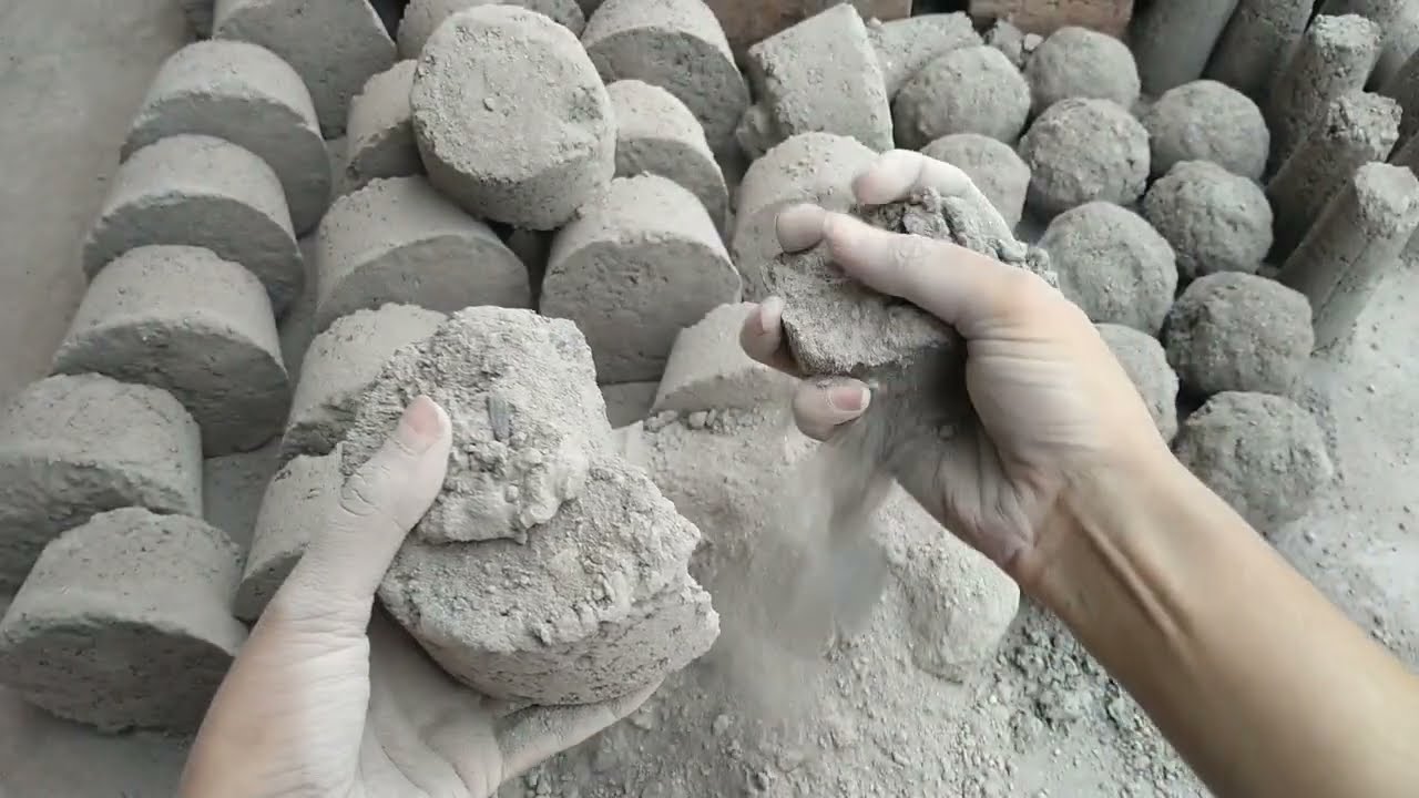 Pure sand cement dusty dry crumbling \ floor crumbling