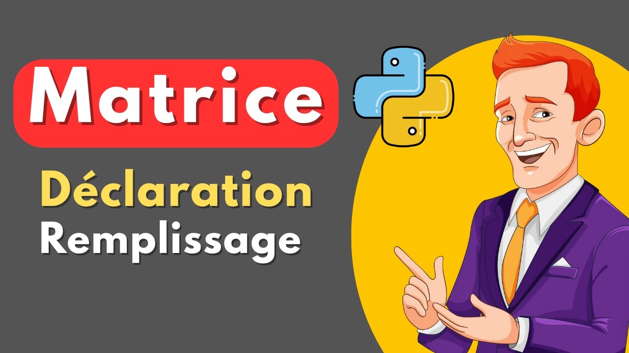 Remplissage/déclaration matrice en python 3eme  et bac informatique