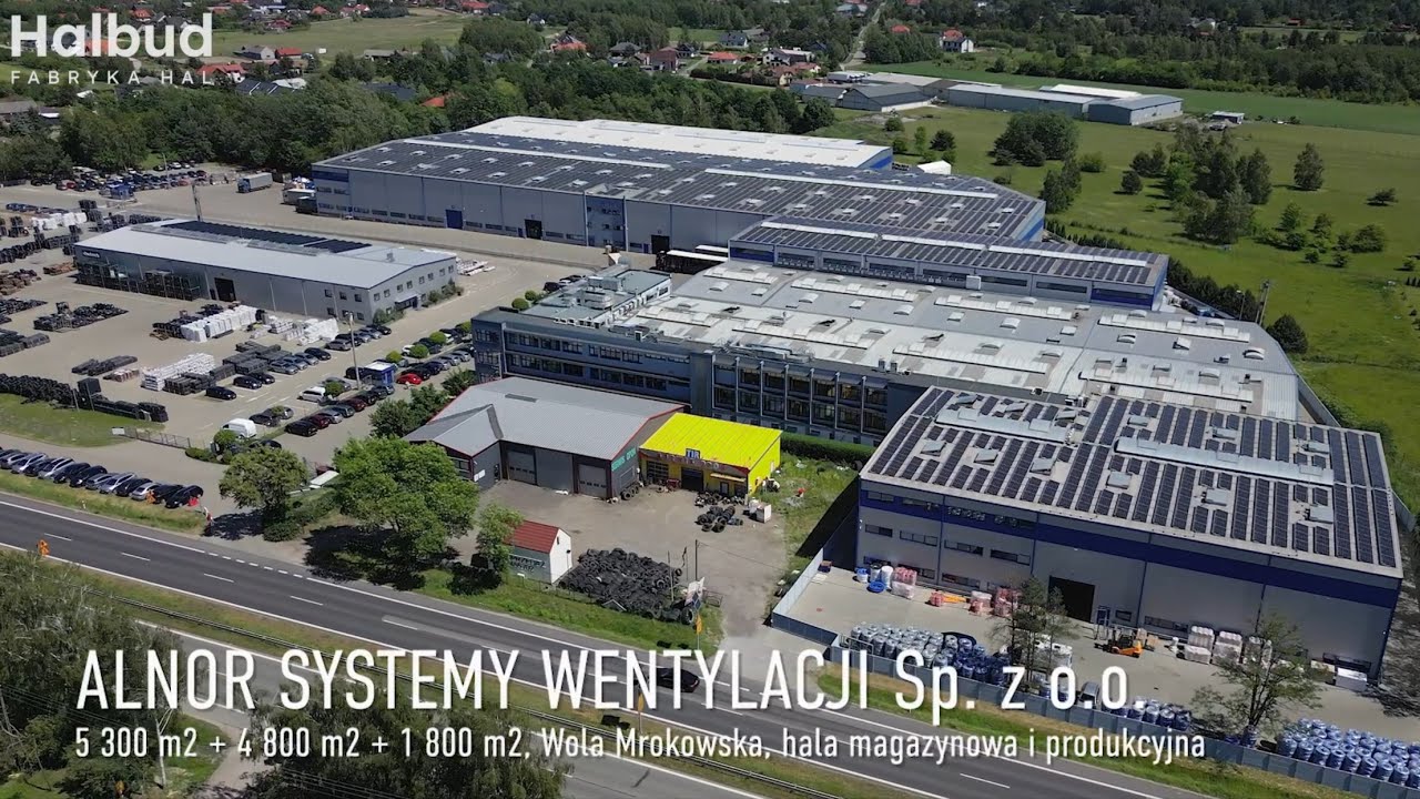 Hala magazynowa i produkcyjna dla firmy Alnor Systemy Wentylacji Sp. z o.o.