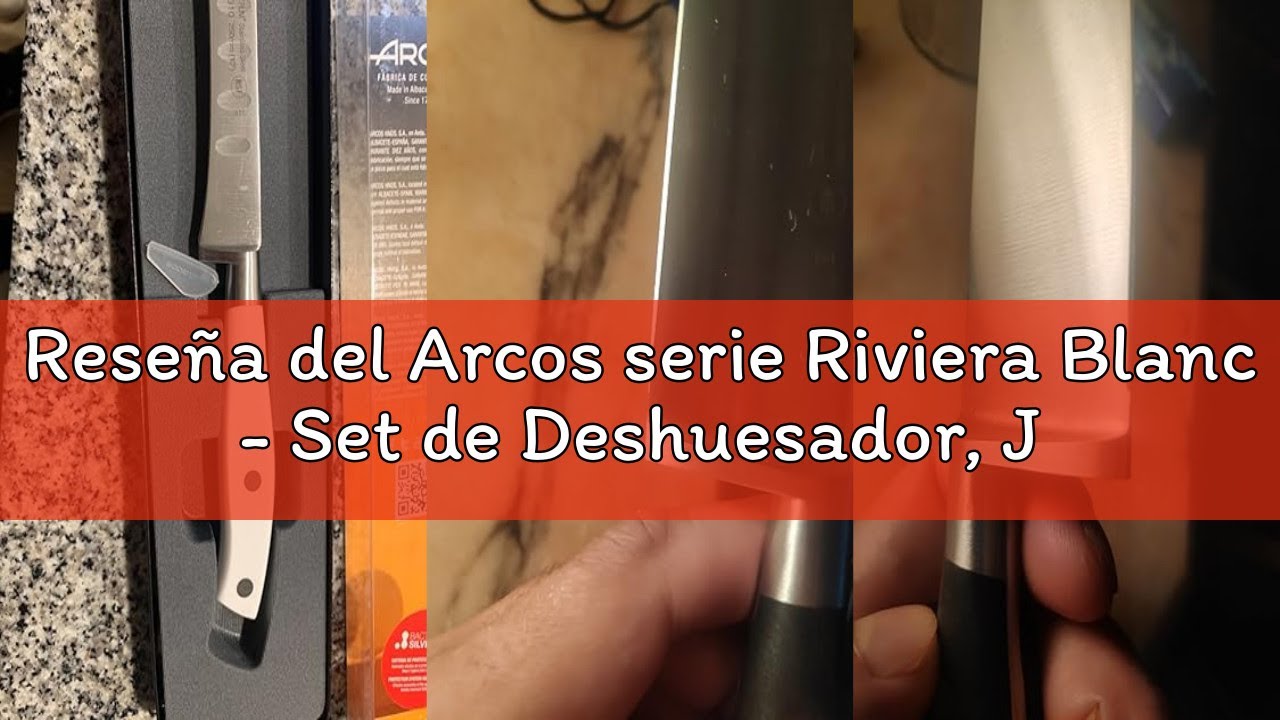 Reseña del Arcos serie Riviera Blanc - Set de Deshuesador, Jamonero y Chaira, Acero Inoxidable, Blan