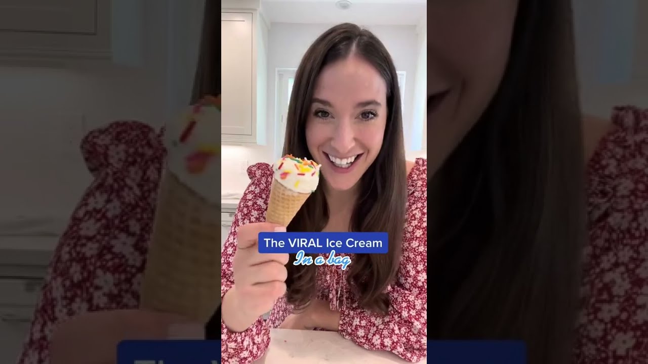 *VIRAL ICE CREAM IN A BAG RECIPE* #viral #trending #shorts #recipe