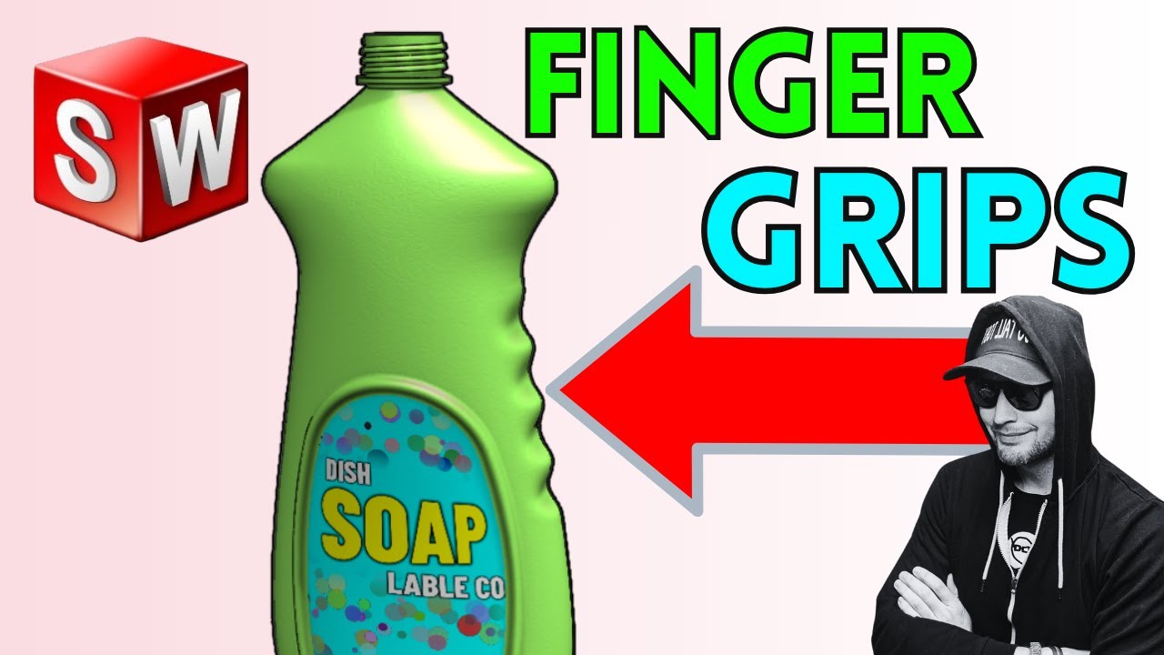 HOW TO MODEL FINGER GRIPS - SolidWorks Intermediate Tutorial