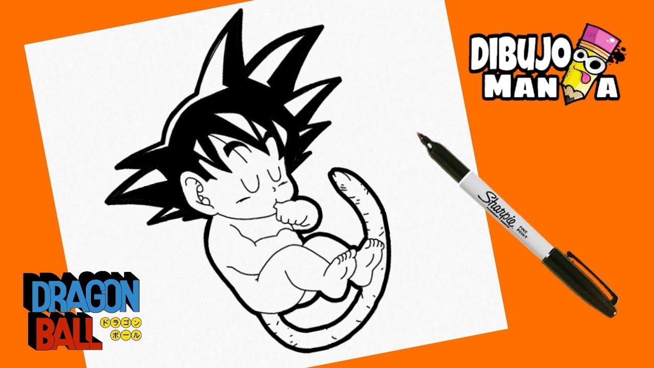 COMO DIBUJAR A GOKU BEBE | DRAGON BALL | how to draw baby goku