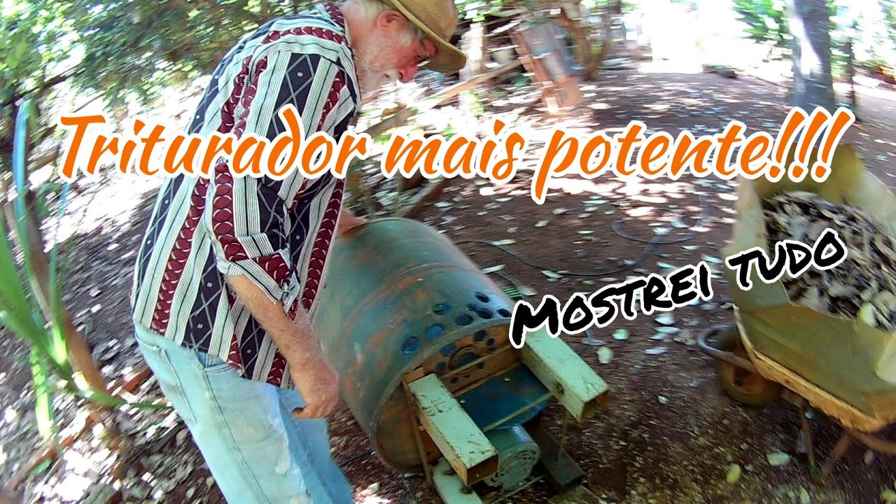 Triturador de folhas secas, melhorias agora mais potente.