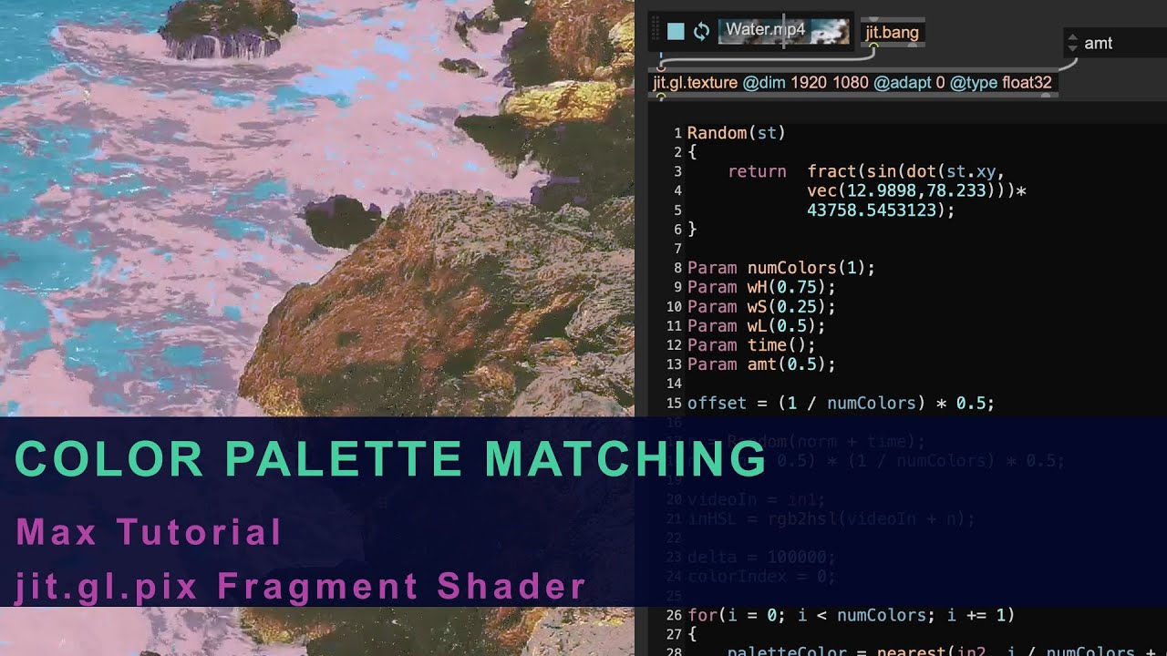 Color Palette Matching in Max/MSP (jit.gl.pix Tutorial)
