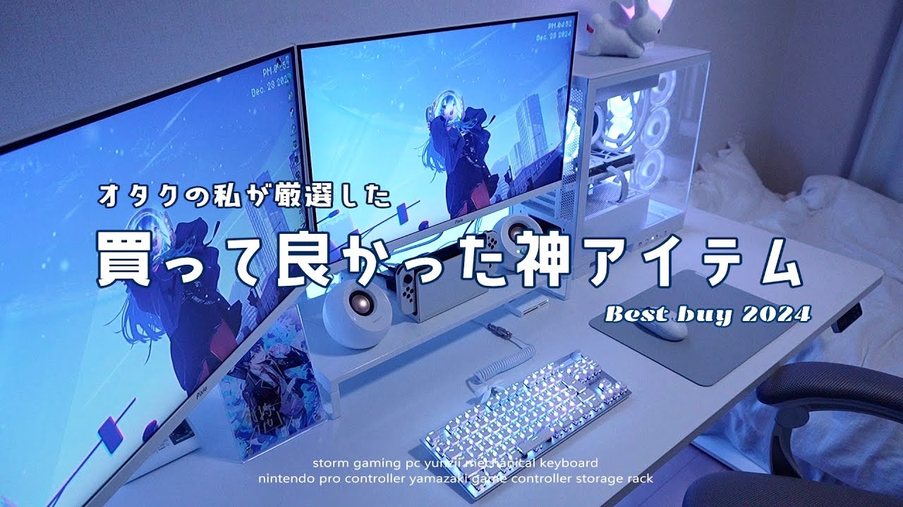 𝘽𝙀𝙎𝙏 𝘽𝙐𝙔 ┊オタクが買って良かった神アイテムを紹介❕ガジェット多め┊ STORMゲーミングPC 任天堂コントローラー にじさんじグッズ Flexi Spot昇降デスク YUNZII キーボード