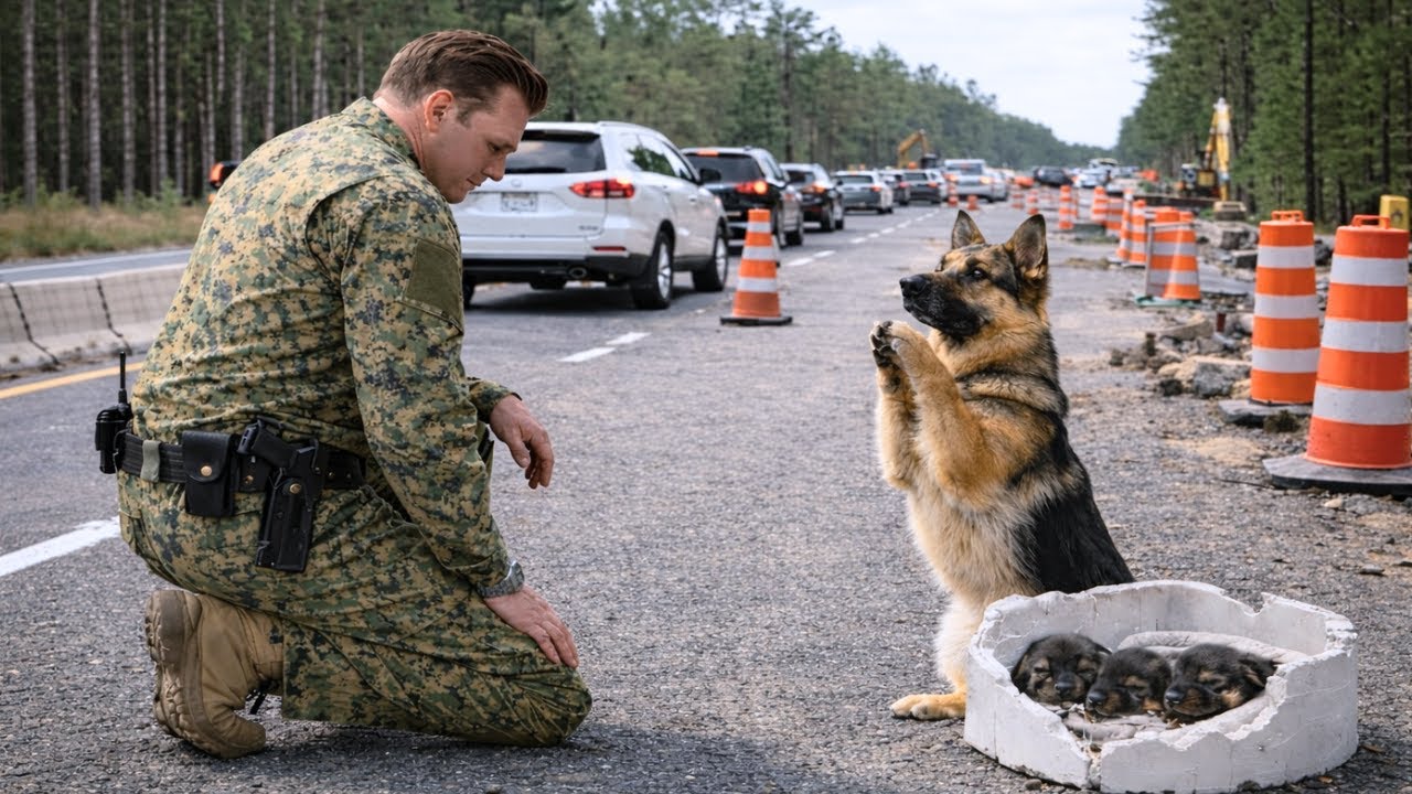 Une Chienne Errante Supplie Qu’On Sauve Ses Chiots — Ce Que Fait Un Navy SEAL Surprend Tout Le Monde