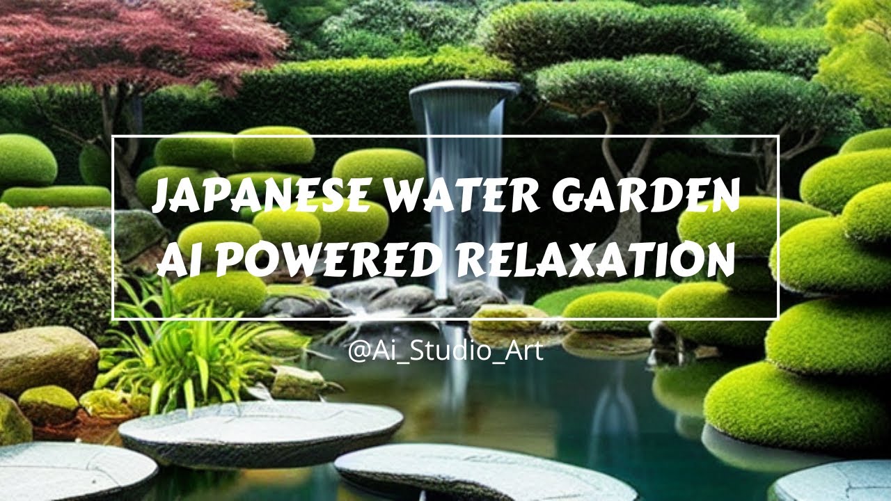 Best Meditation Video - Ai generated Japanese Water Garden visuals -soothing, relaxing ambient music