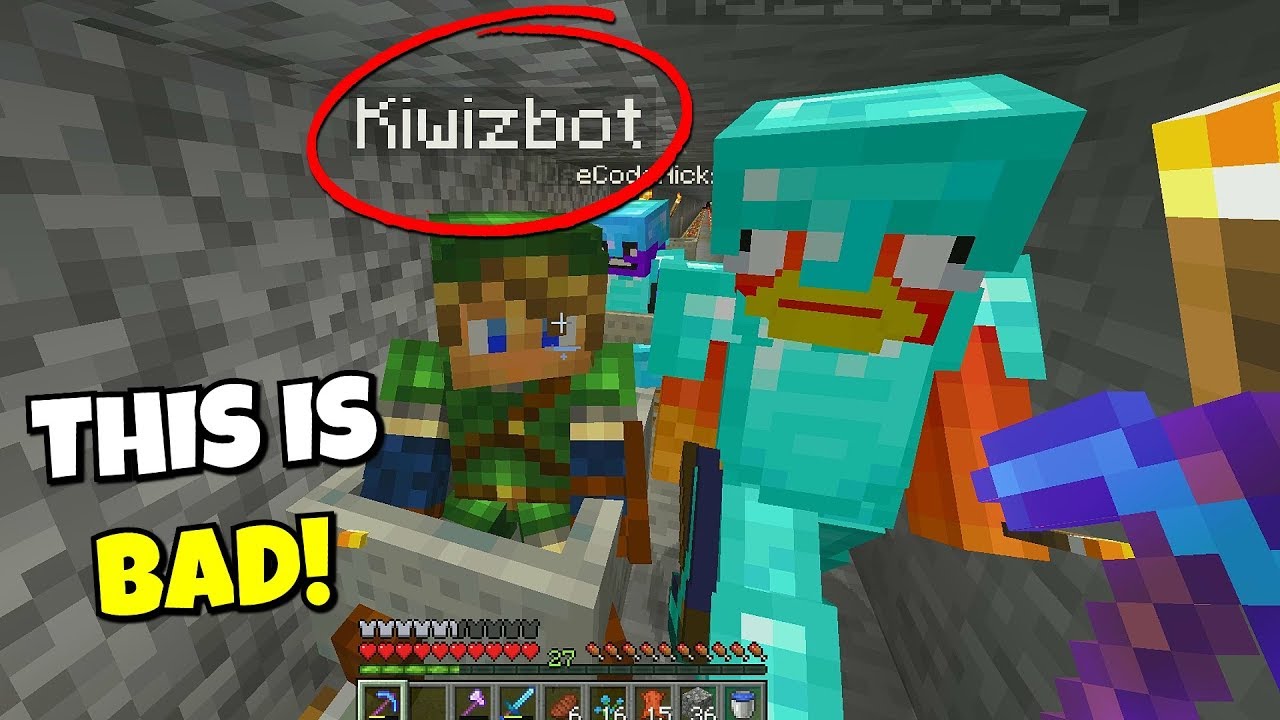 kiwiz joined our minecraft server... and this happened..