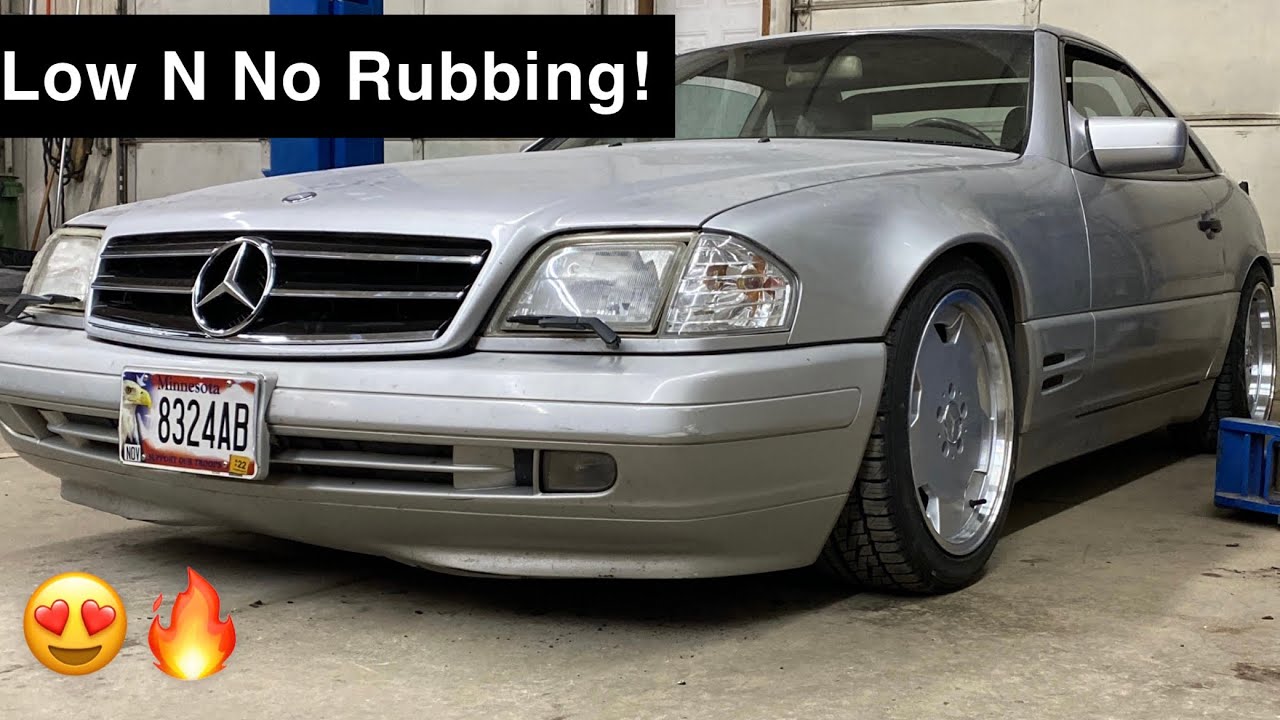 Установка койловеров SF Racing на Mercedes SL500 1997 года выпуска R129