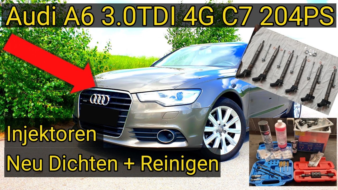 Audi A6 A7 4G 3.0TDI Injektoren abdichten, reinigen, Ultraschallbad, seal injectors clean ultrasonic