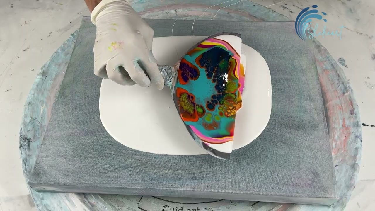 533. Sheleeart - Acrylic Fluid Art - Moonrocks