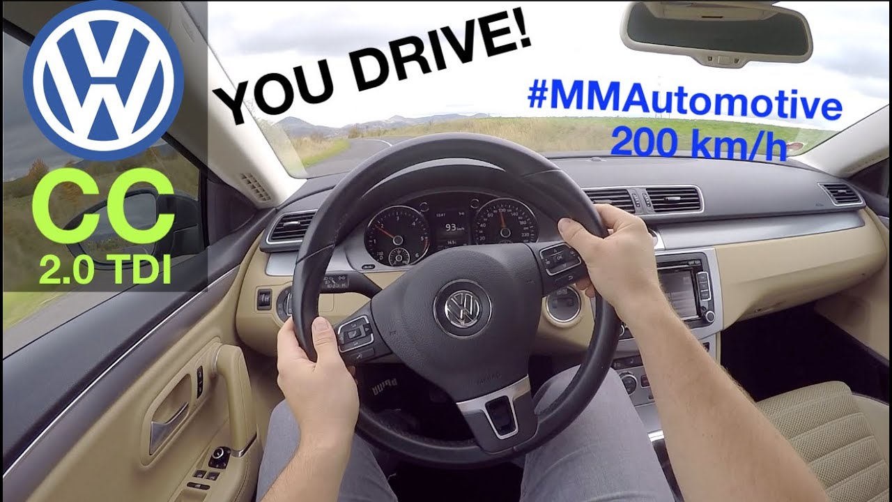 2016 Volkswagen CC 2.0 TDI (103 kW) POV Test Drive + Acceleration 0-200 km/h