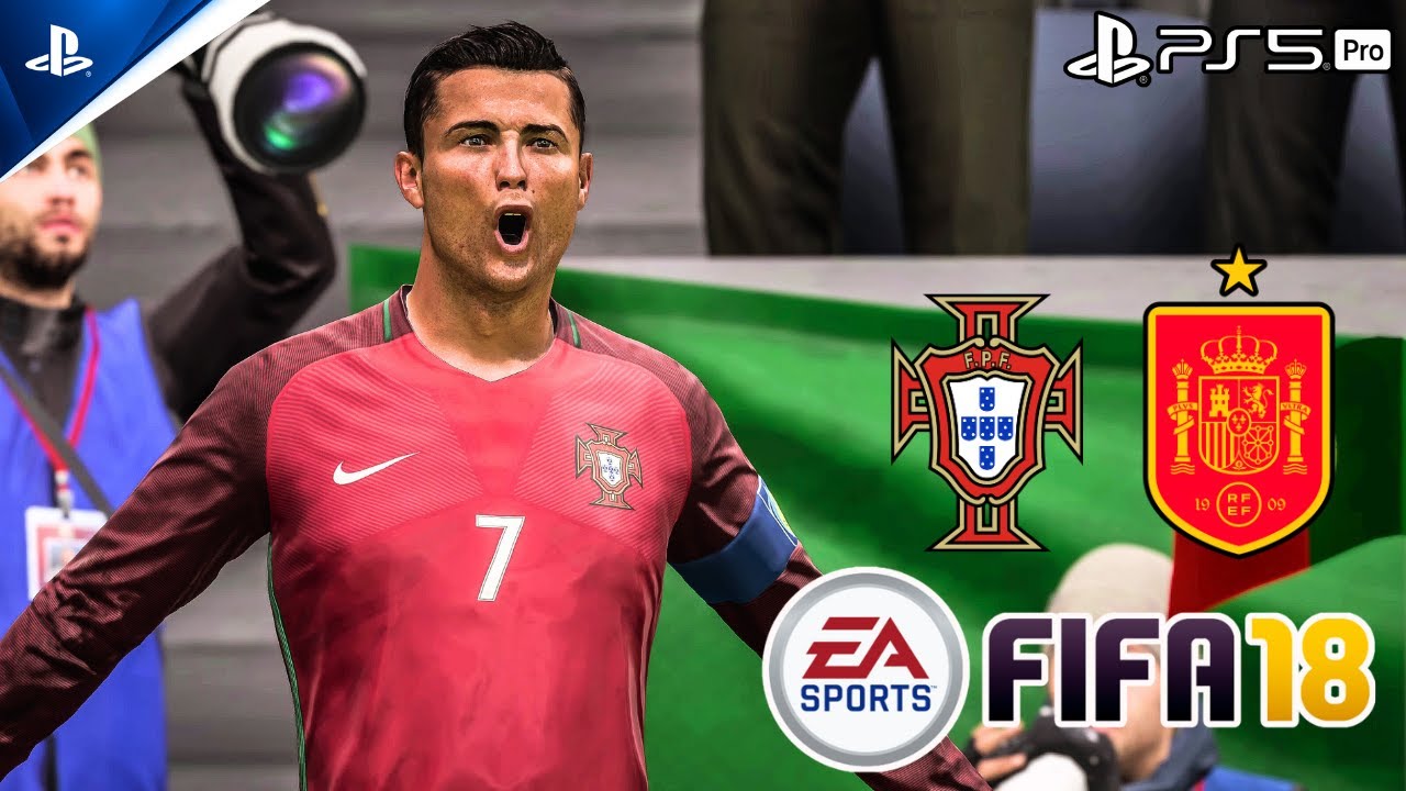 FIFA 18 - Portugal vs Spain | PS5 Pro Gameplay [4K]