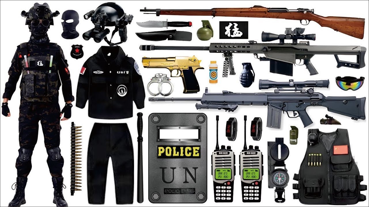 Unboxing mystery toy box, M249 light machine gun, 98K sniper rifle, AK47 assault rifle, Glock pistol