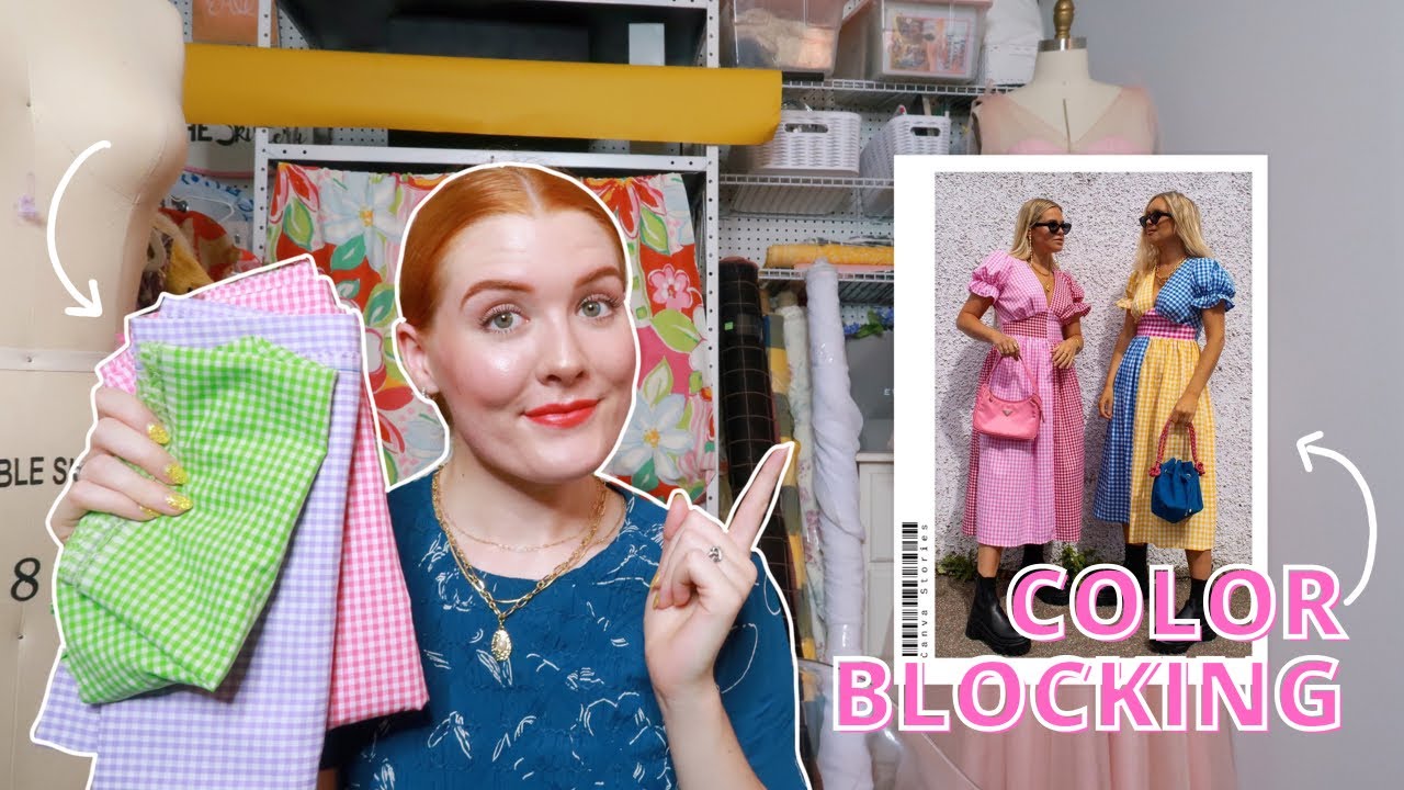 Making A Dress From Instagram💕 (DIY Color Block Dress) | Sewing Tutorial